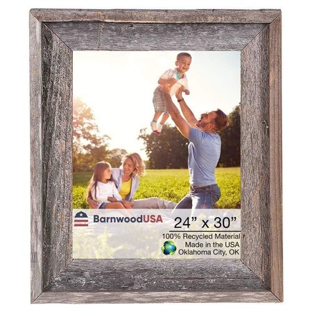 BARNWOODUSA Rustic Signature Reclaimed 24x30 Picture Frame (Nat. Weathered Gray) 672713210825